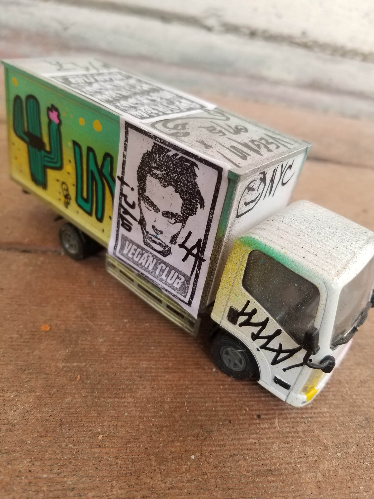 Truck tagged by Vegan Club, art by @_actions_not_words