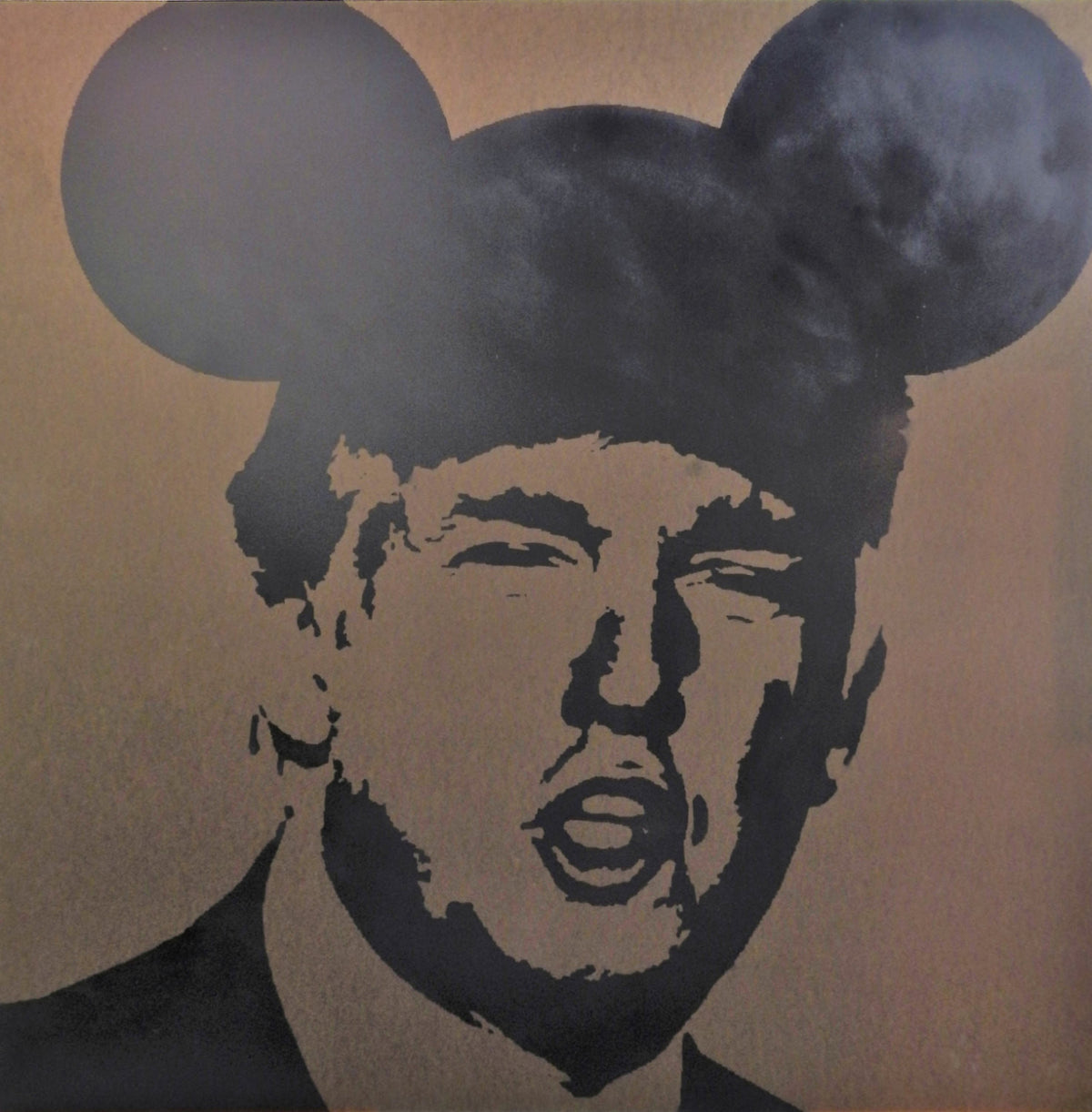 SOLD - 48x48 Original Artwork "Operation Mickey Mouse" featuring Trump - Politically Incorrect