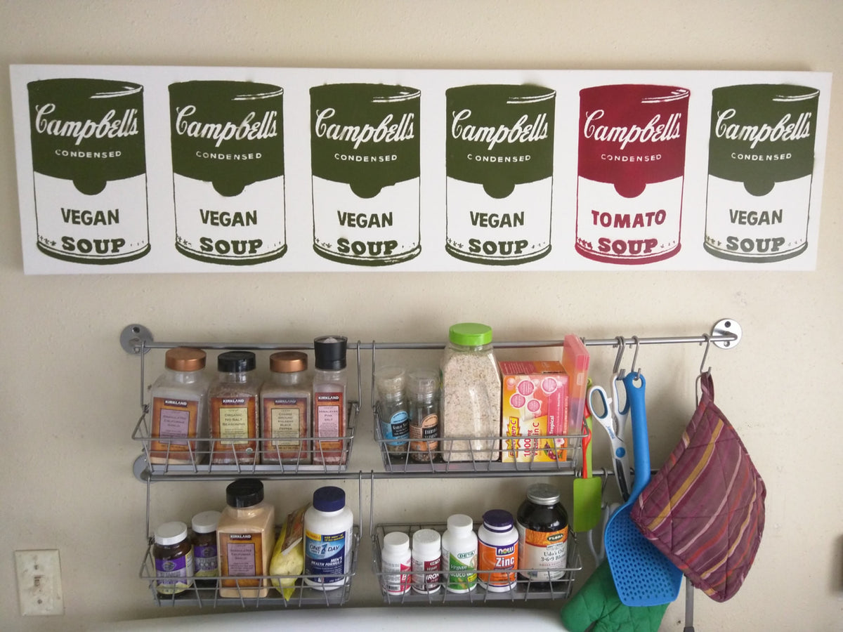 Campbell's Vegan & Tomato Soup Canvas 12x48 by L3f0u