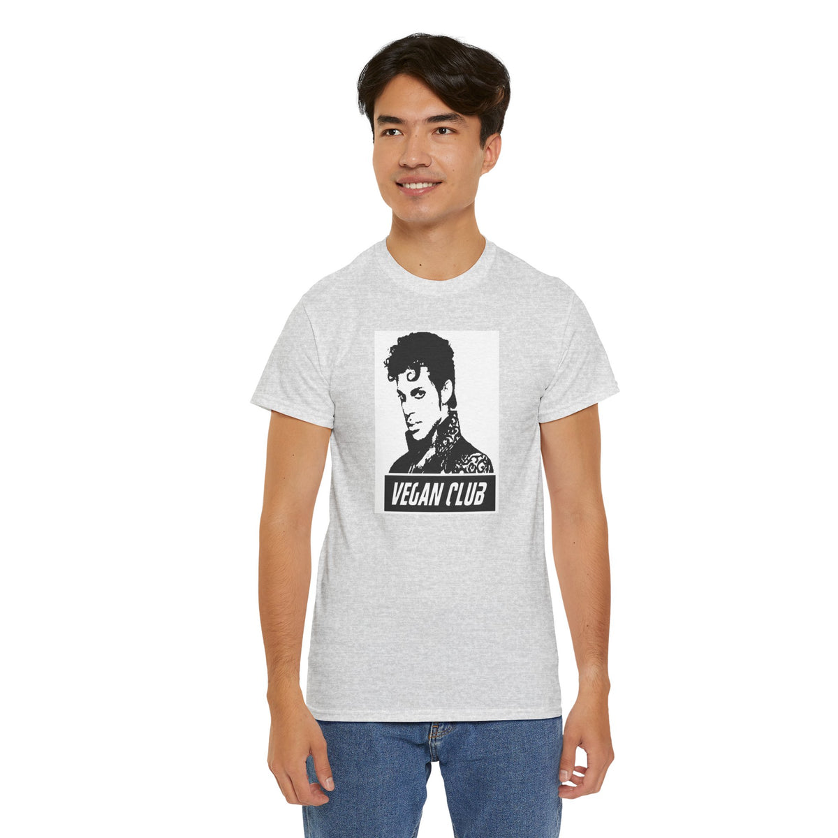 Vegan Club T-shirt Featuring Prince - Unisex Heavy Cotton Tee