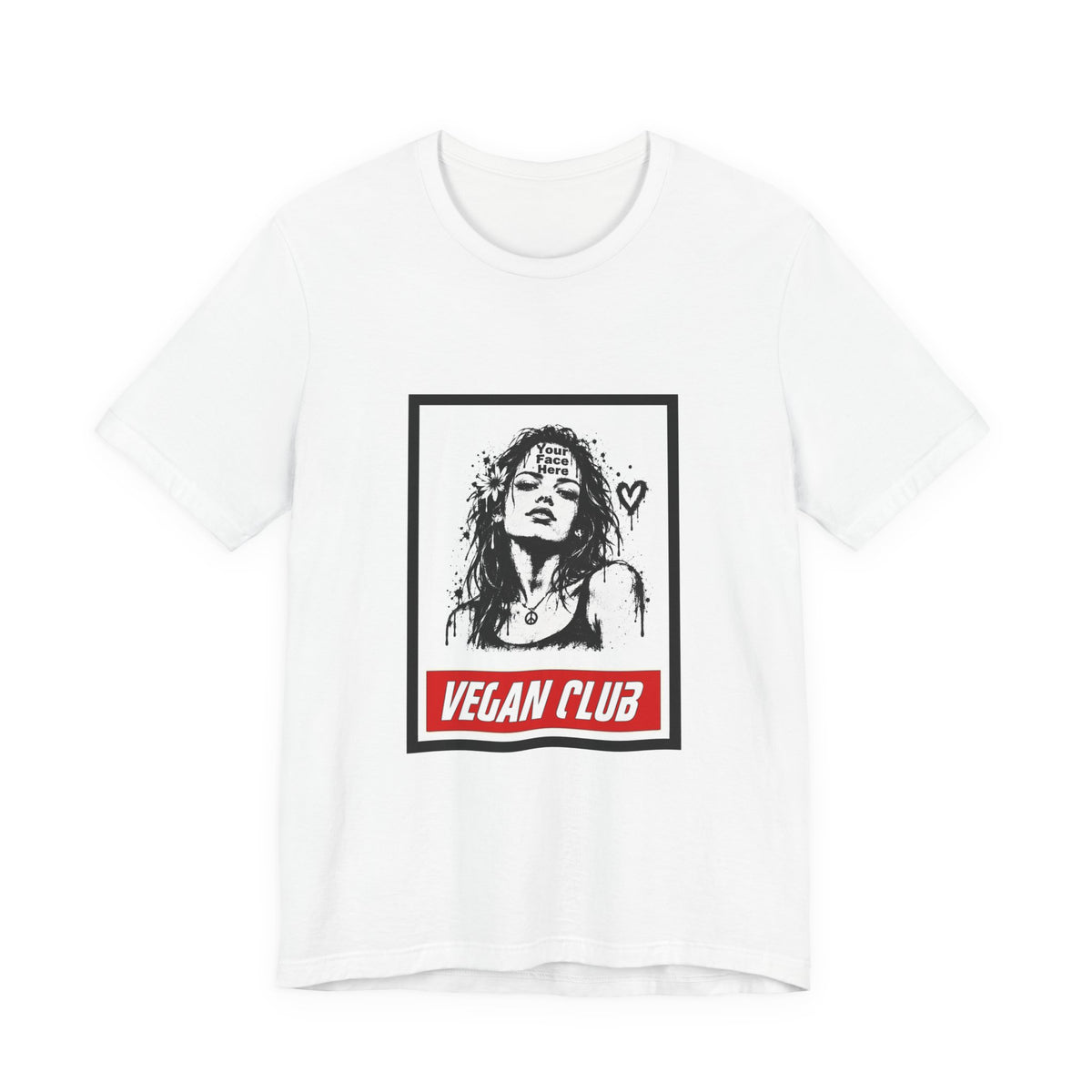 Add Your Personalized Design on a Vegan Club Crew Unisex T-shirt