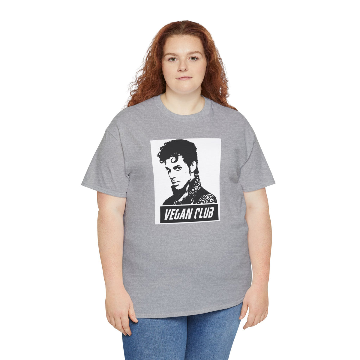 Vegan Club T-shirt Featuring Prince - Unisex Heavy Cotton Tee