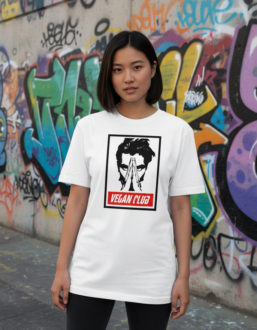 Vegan Club T-Shirt River Phoenix Praying for Time