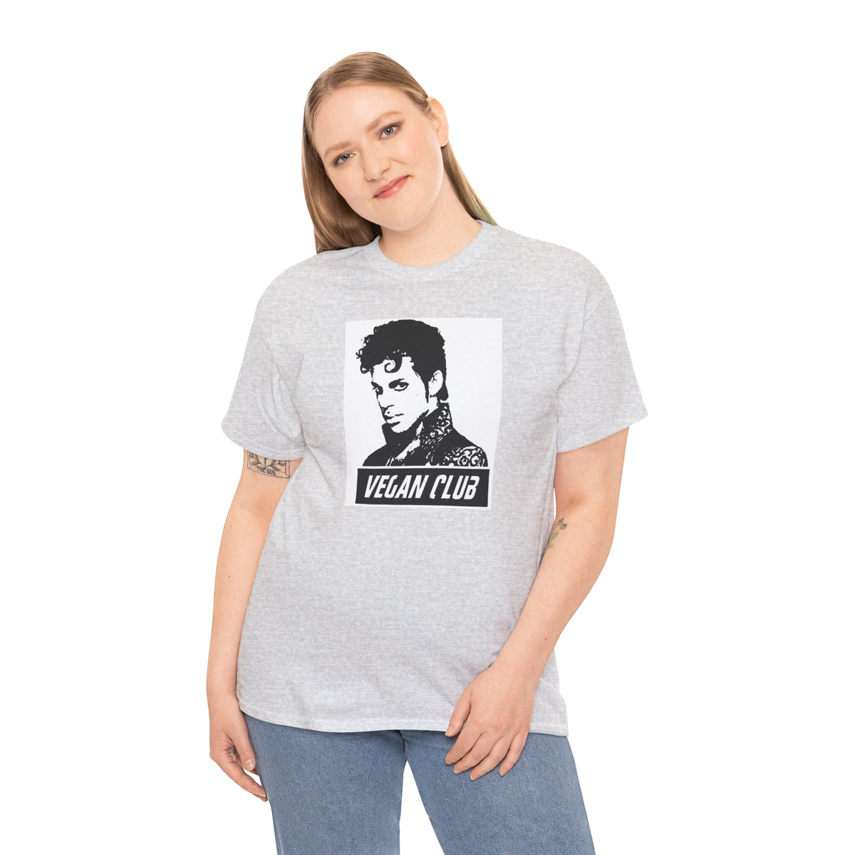 Vegan Club T-shirt Featuring Prince - Unisex Heavy Cotton Tee