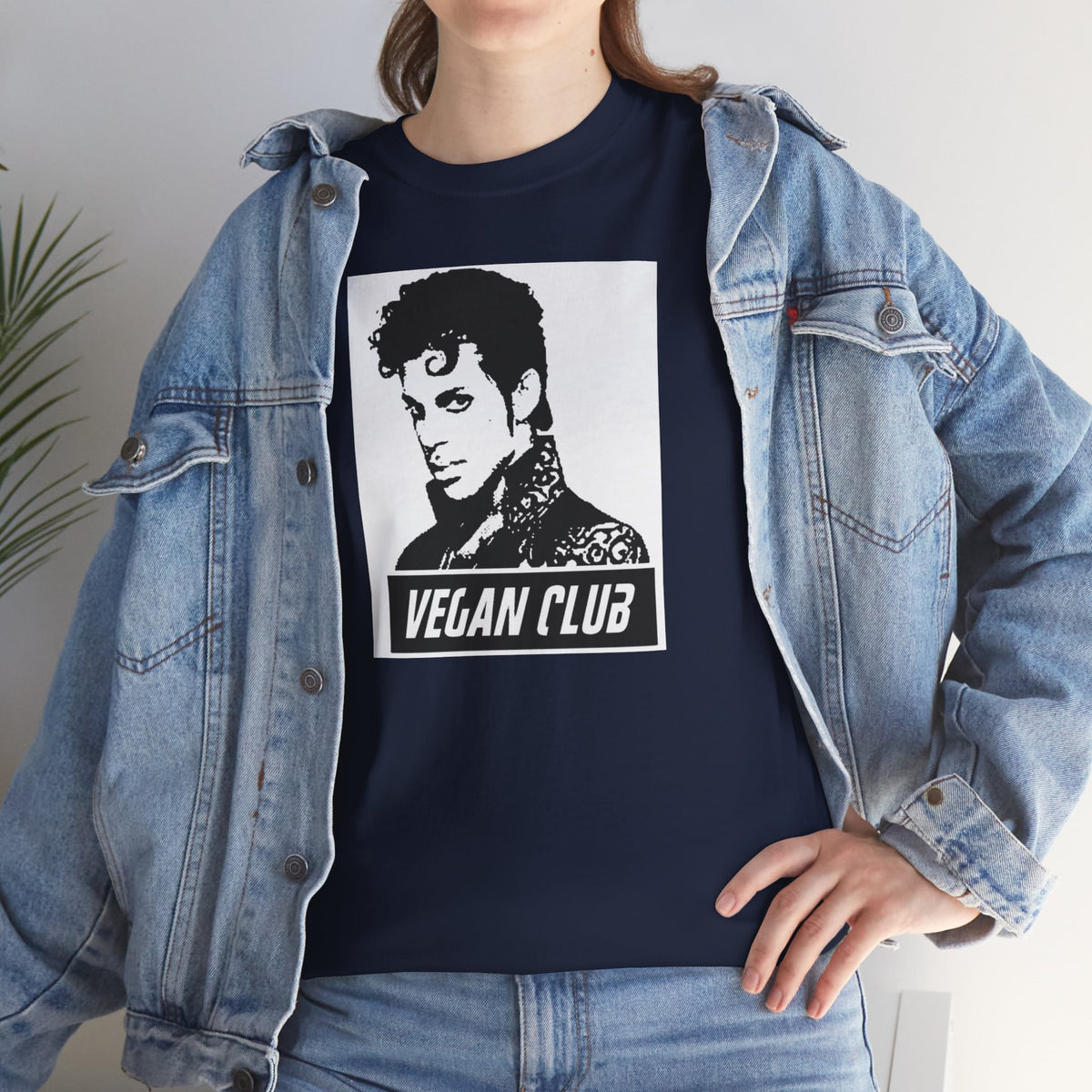 Vegan Club T-shirt Featuring Prince - Unisex Heavy Cotton Tee