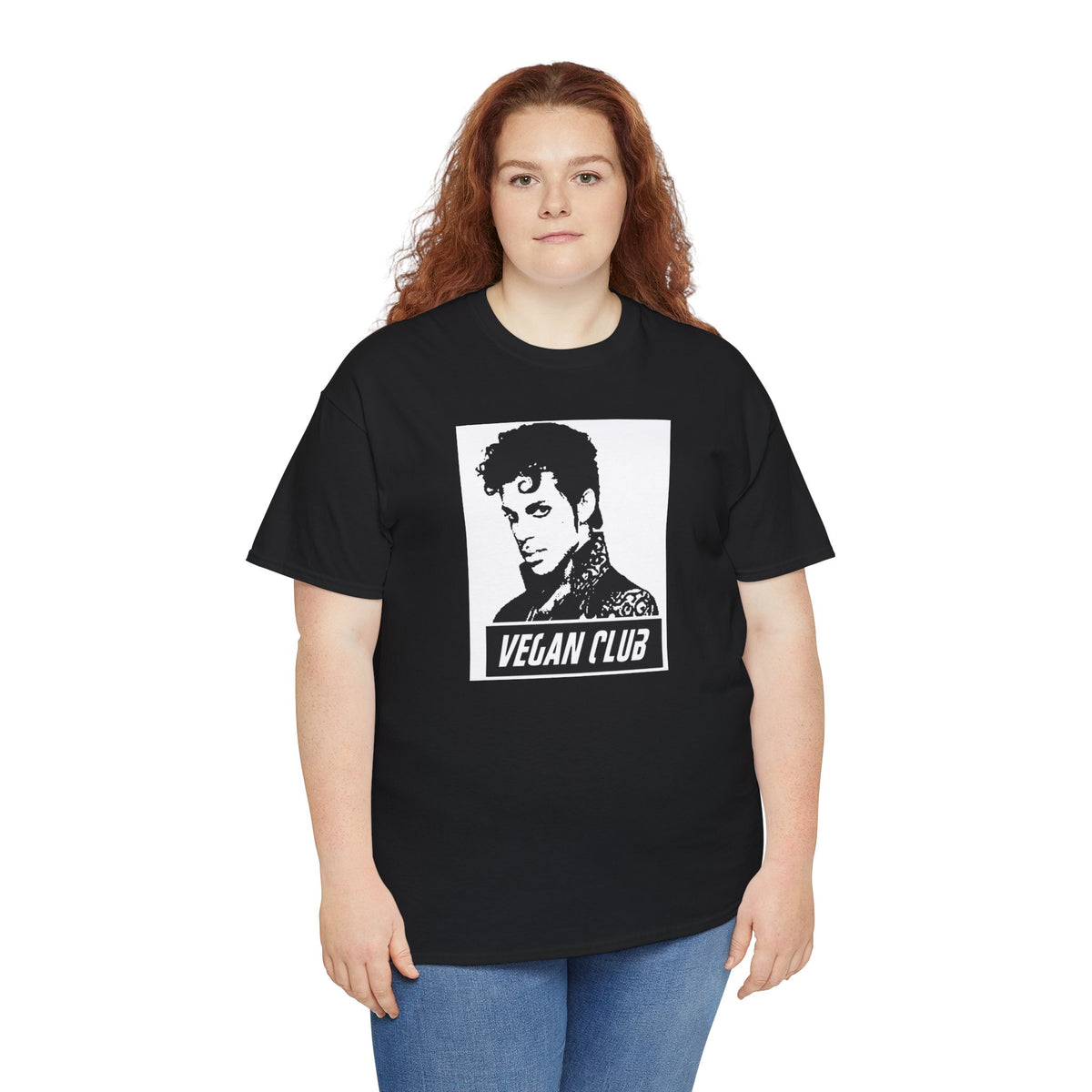 Vegan Club T-shirt Featuring Prince - Unisex Heavy Cotton Tee