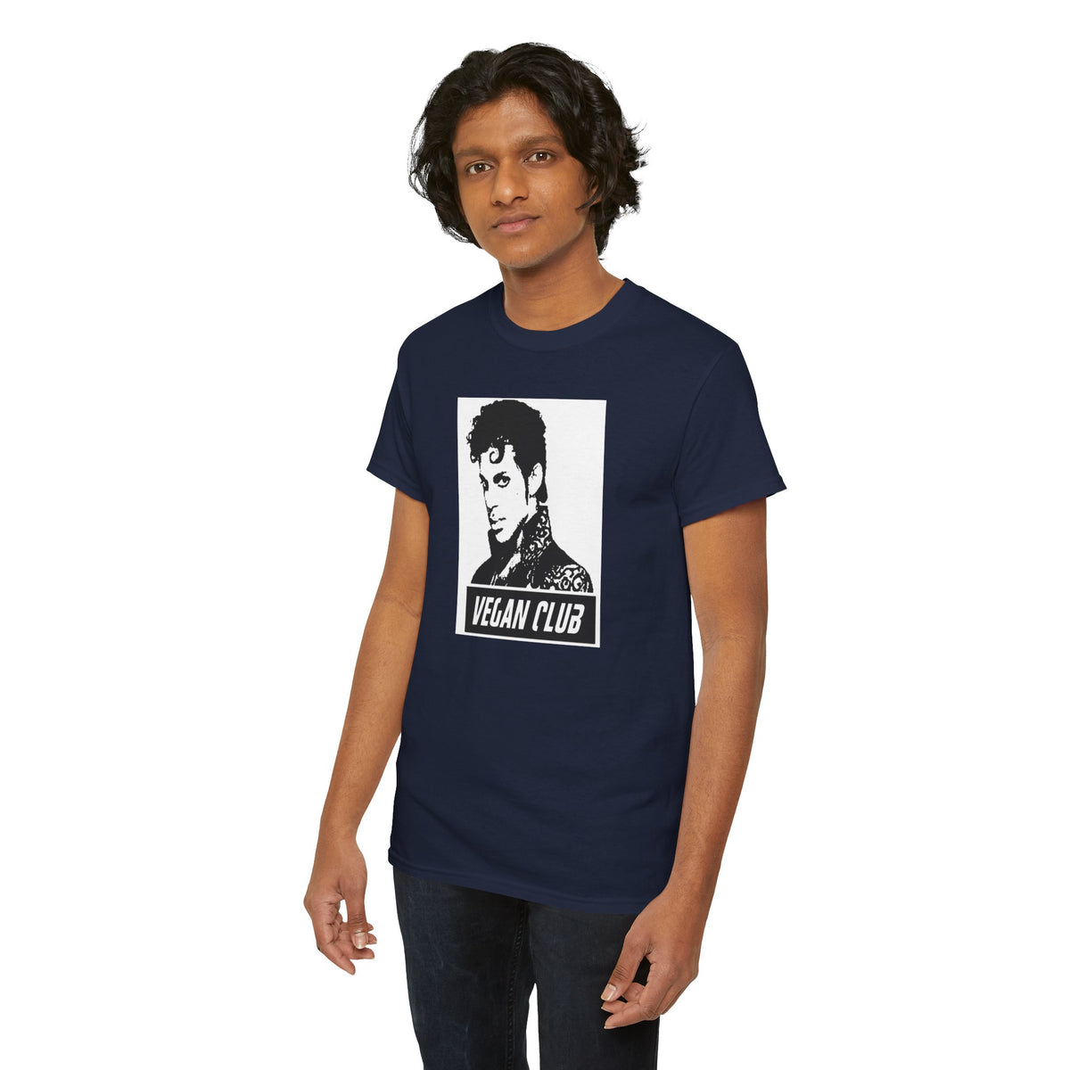 Vegan Club T-shirt Featuring Prince - Unisex Heavy Cotton Tee