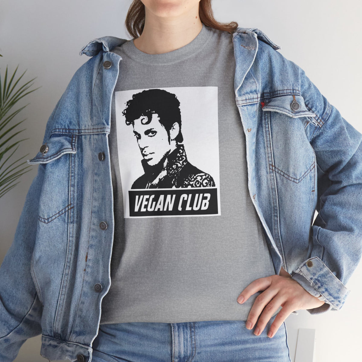 Vegan Club T-shirt Featuring Prince - Unisex Heavy Cotton Tee