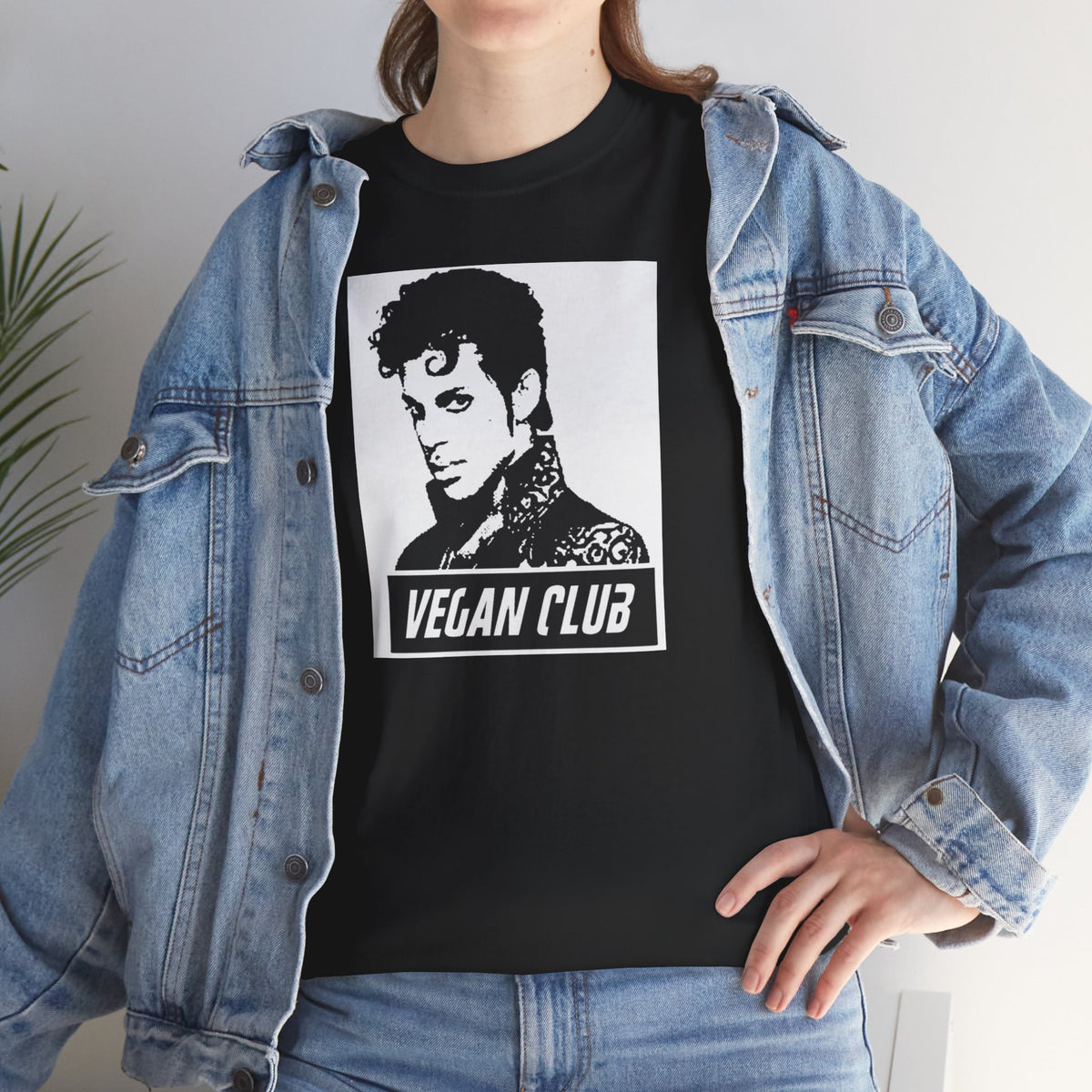 Vegan Club T-shirt Featuring Prince - Unisex Heavy Cotton Tee