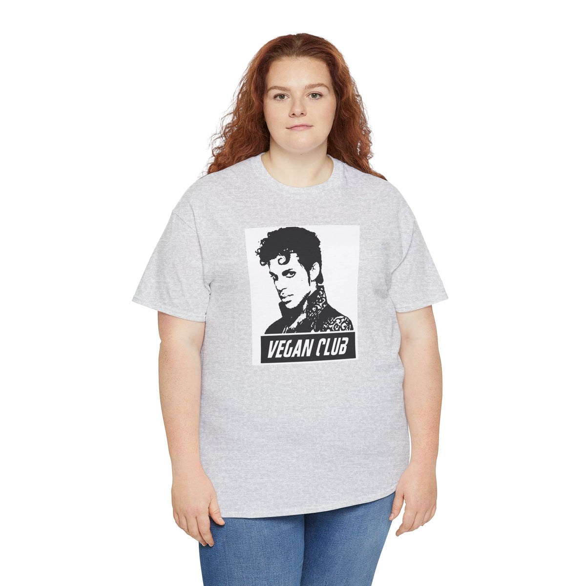 Vegan Club T-shirt Featuring Prince - Unisex Heavy Cotton Tee