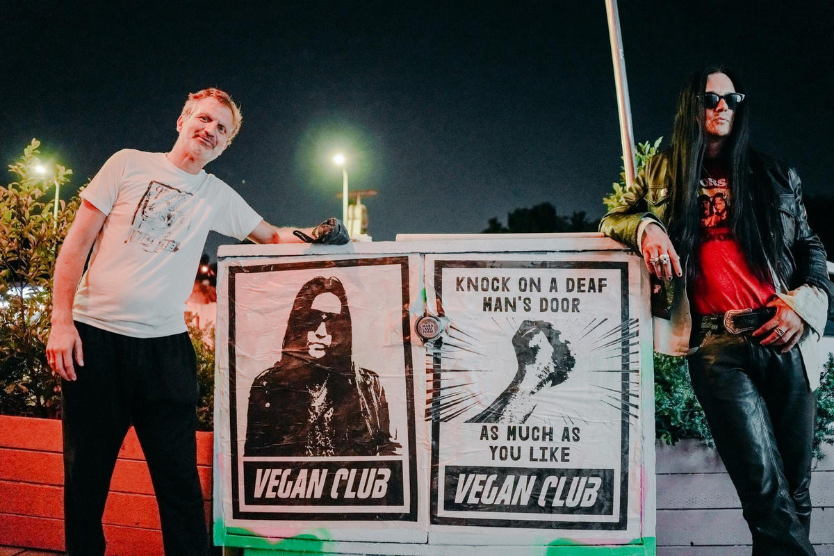 NewsPrint Poster Vegan Club Knock all you want on a Deaf man's door