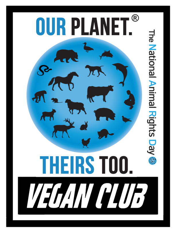 NewsPrint Poster Vegan Club NARD - The National Animal Rights Day