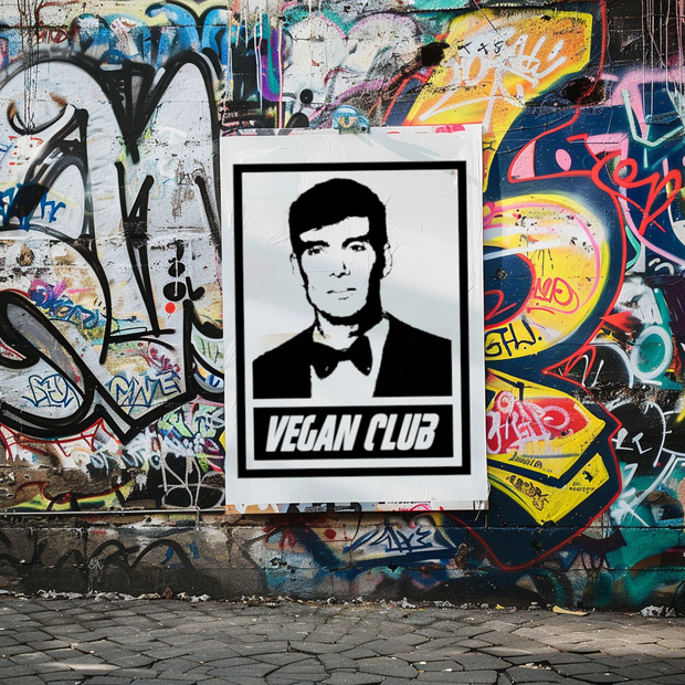 Newsprint Poster Vegan Club feat. Cillian Murphy