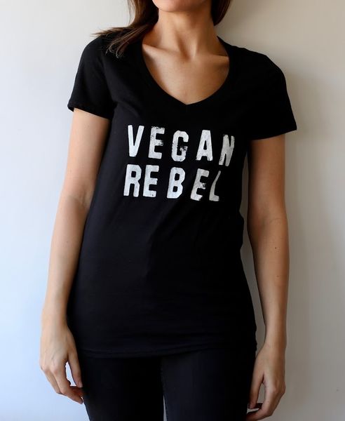 Vegan Rebel Women's V-Neck T-shirt