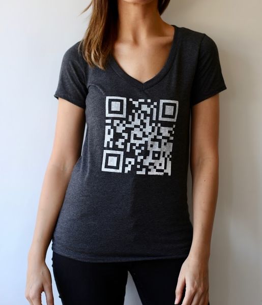 QR Code Women's V-Neck T-shirt