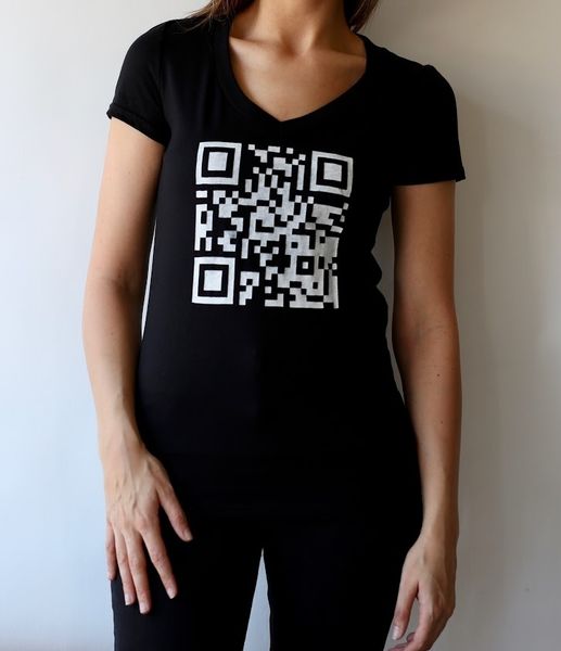 QR Code Women's V-Neck T-shirt