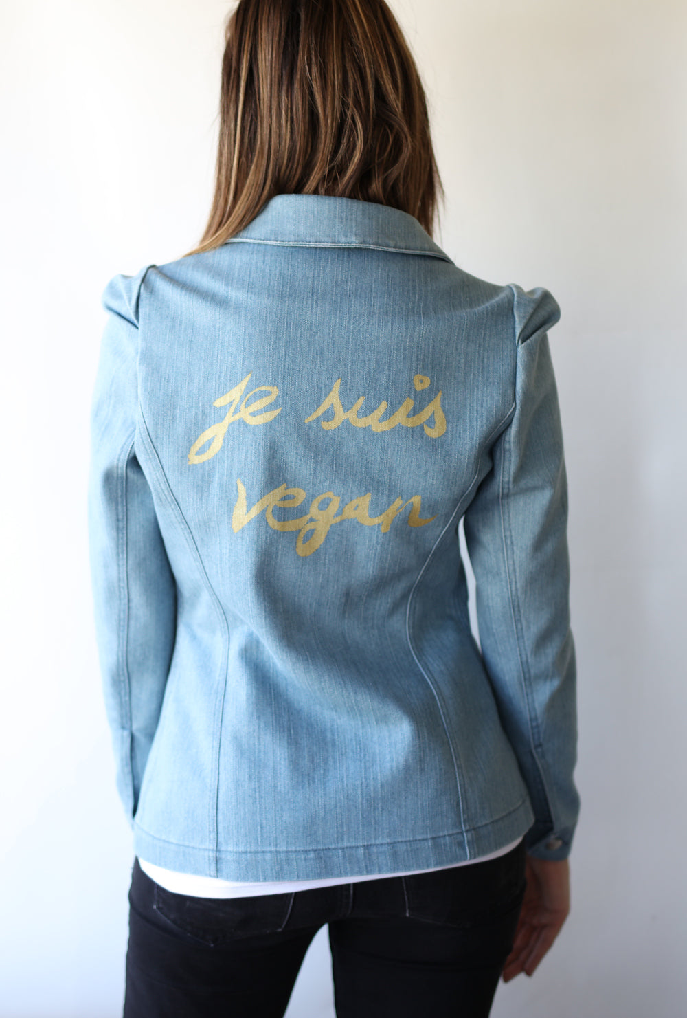 Haute Couture One of a Kind Up-cycled New Jacket "Je Suis Vegan" Collab & Design by Jarod-Pi