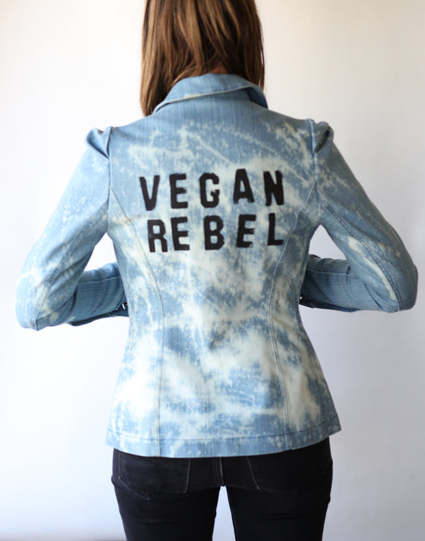 Haute Couture One of a Kind Up-cycled New Jacket "Vegan Rebel" Collab & Design by Jarod-Pi