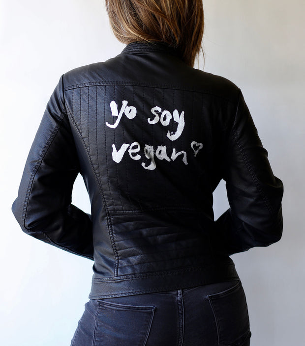 SOLD OUT - Yo Soy Vegan Faux Leather Jacket