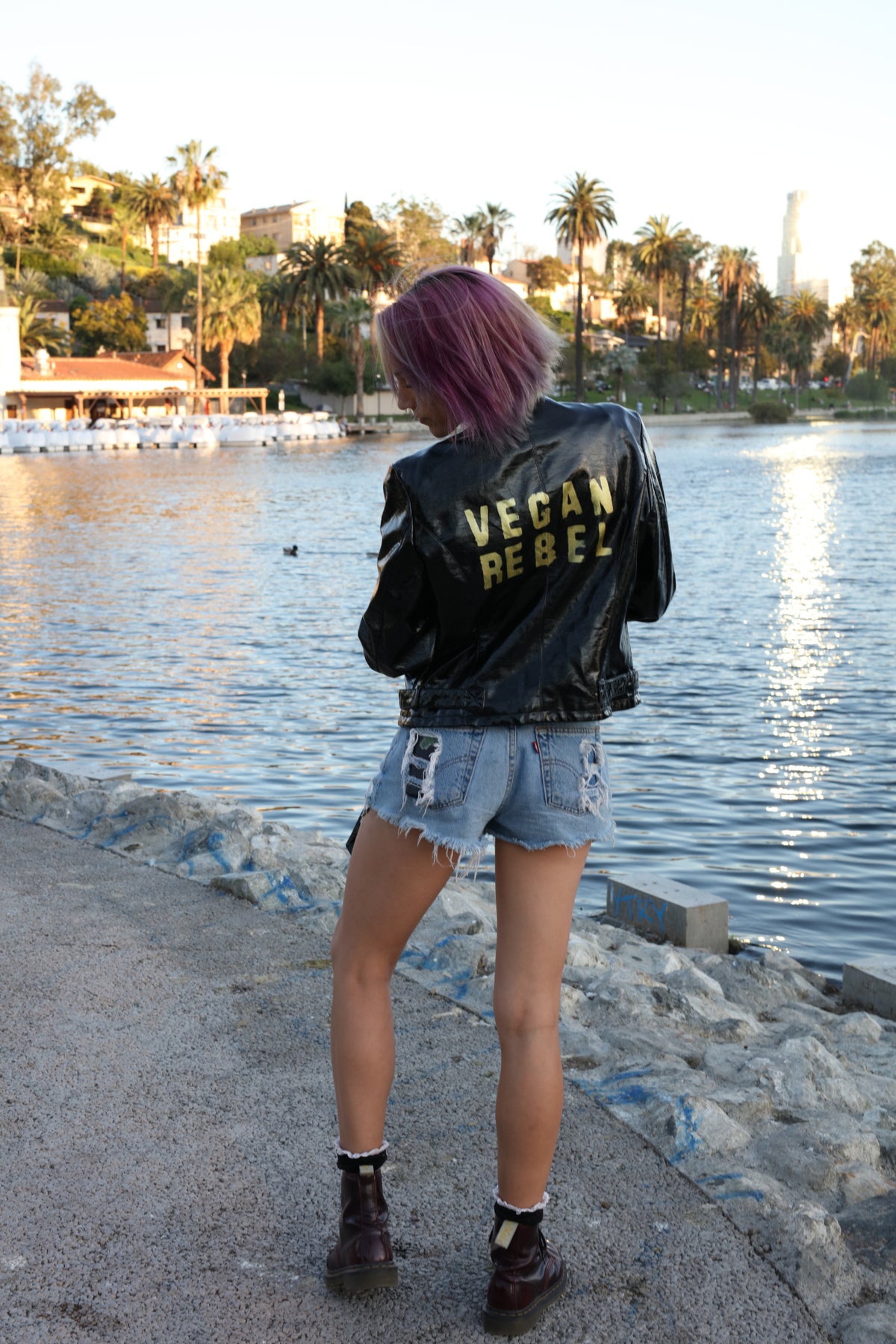 SOLD OUT - Vegan Rebel Shiny Faux Leather Jacket a la Thriller