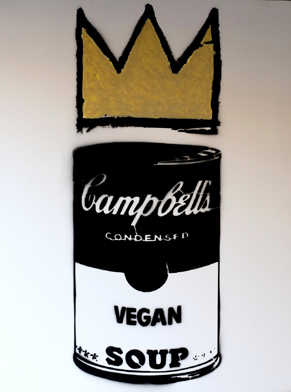 18x24 Original Artwork Vegan Soup is King a la Warhol and Basquiat