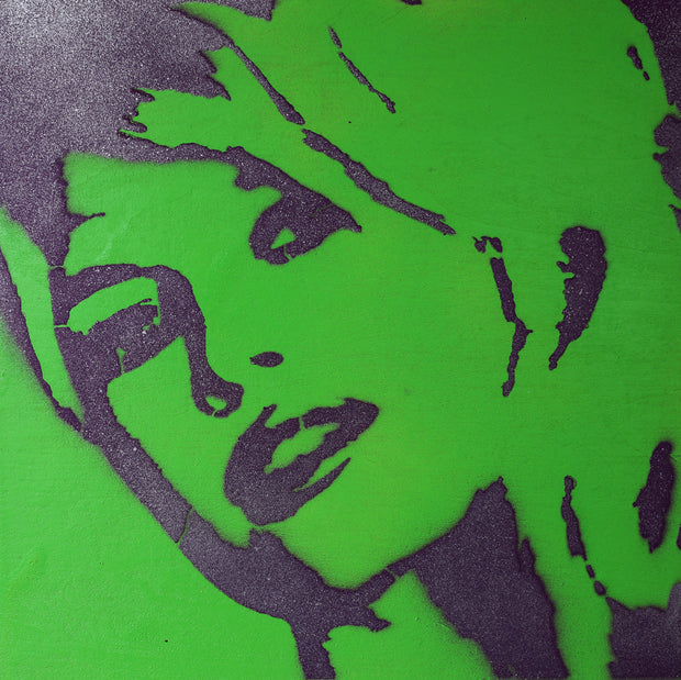 8x8 Original Artwork Brigitte Bardot Green & Black