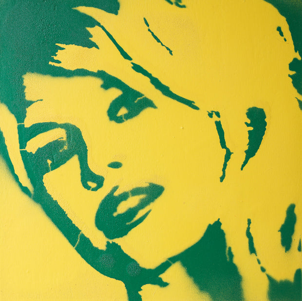 8x8 Original Artwork Brigitte Bardot Yellow & Green