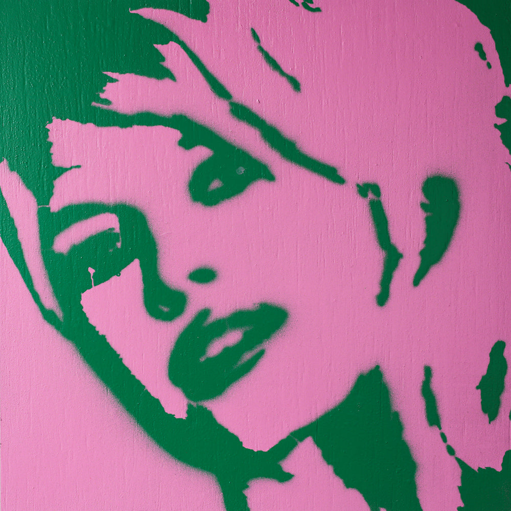 8x8 Original Artwork Brigitte Bardot Pink & Green