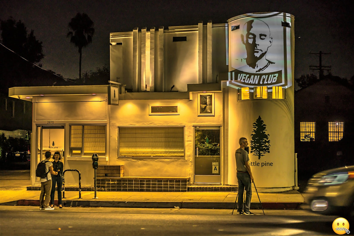 Live Mural Projection Indoor & Outdoor featuring Anti-Trump in LA