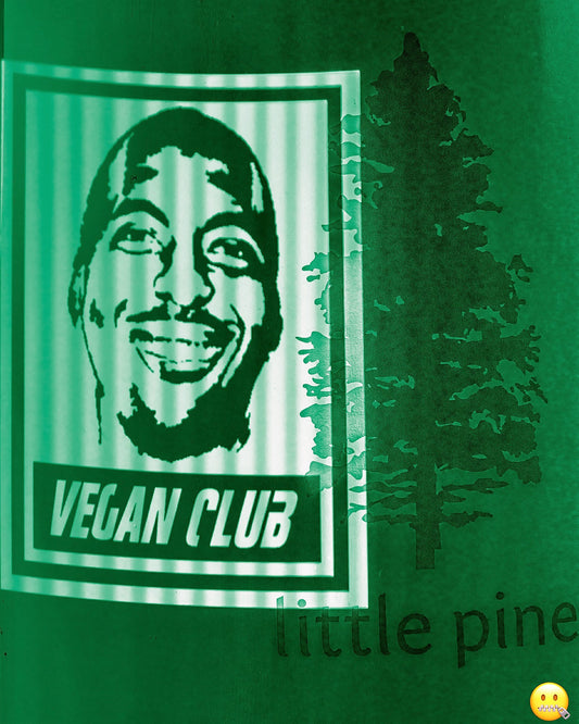 Street Art NewsPrint Poster Vegan Club featuring John Salley Signed L3f0u - pic by @chefitophoto