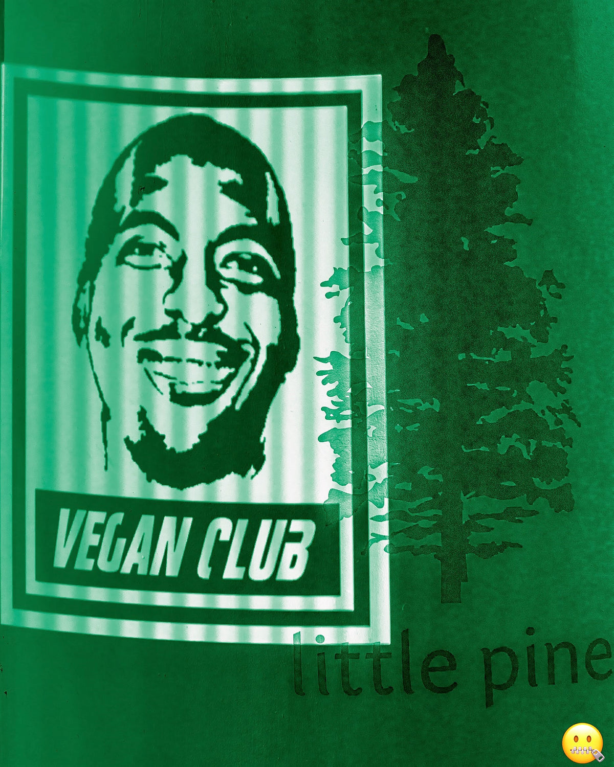 Street Art NewsPrint Poster Vegan Club featuring John Salley Signed L3f0u - pic by @chefitophoto