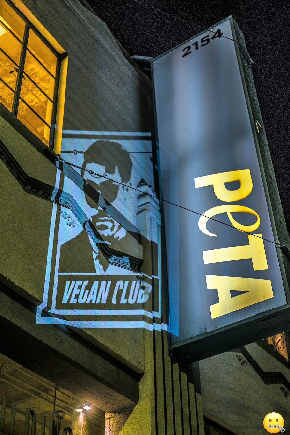 Live Mural Projection Indoor & Outdoor featuring Anti-Trump in LA