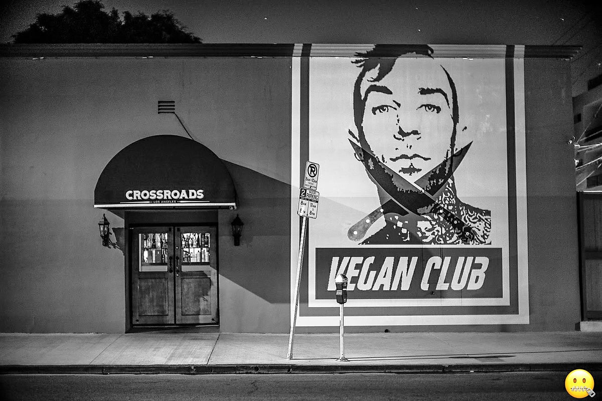 Live Mural Projection Indoor & Outdoor featuring Anti-Trump in LA