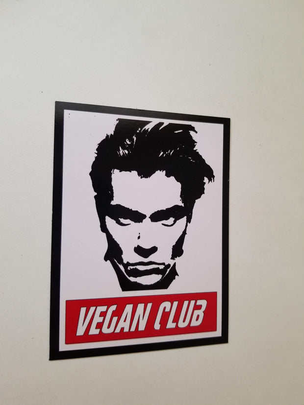 Vegan Club fridge magnet featuring River Phoenix 3x4
