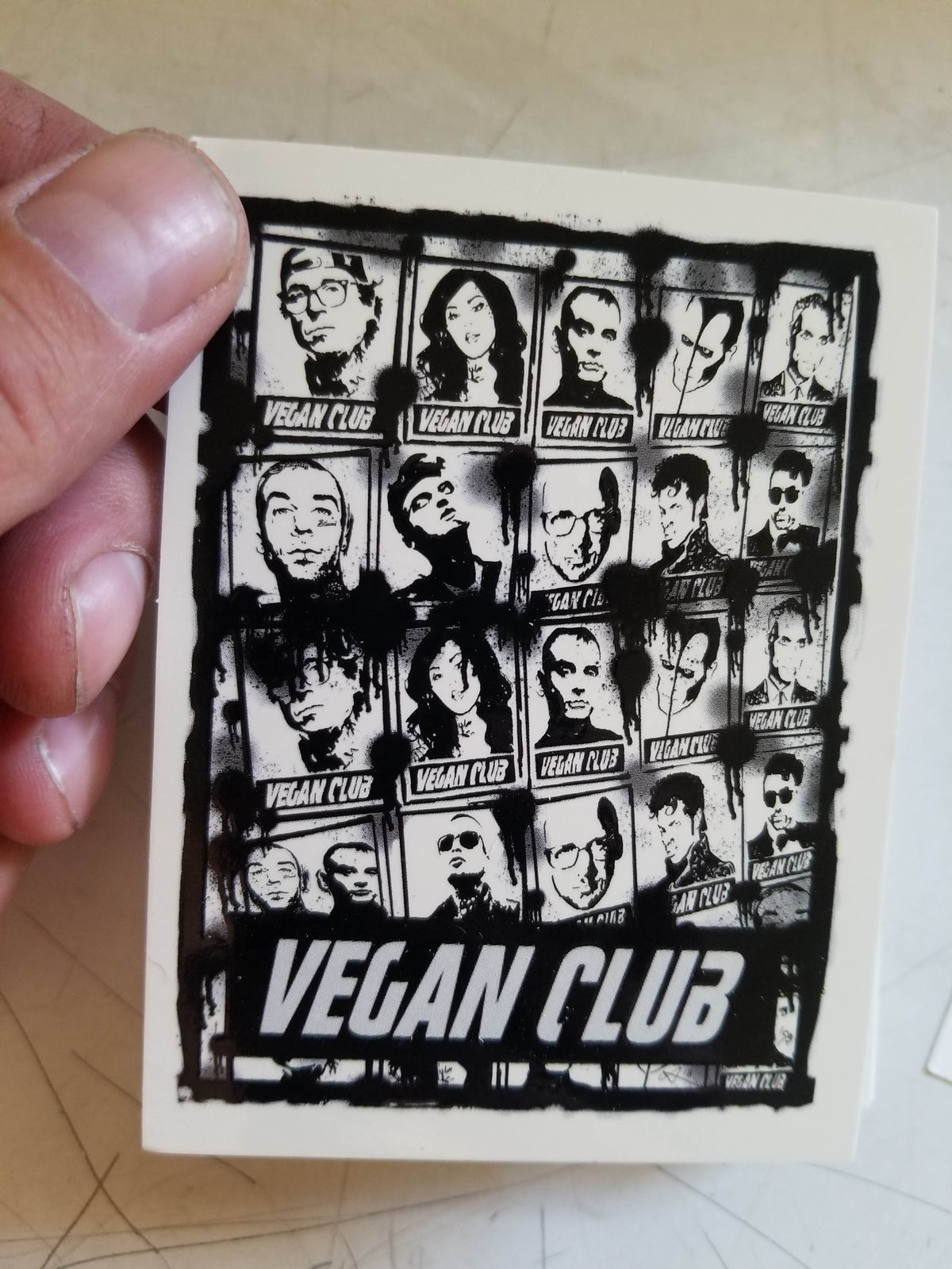 SOLD OUT - 12 Vegan Club Stickers collab with Anthony Proetta Jr