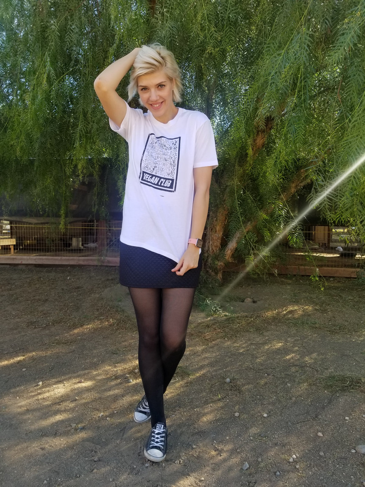 Vegan Club T-shirt feat. Mary Kolende's animal doodles