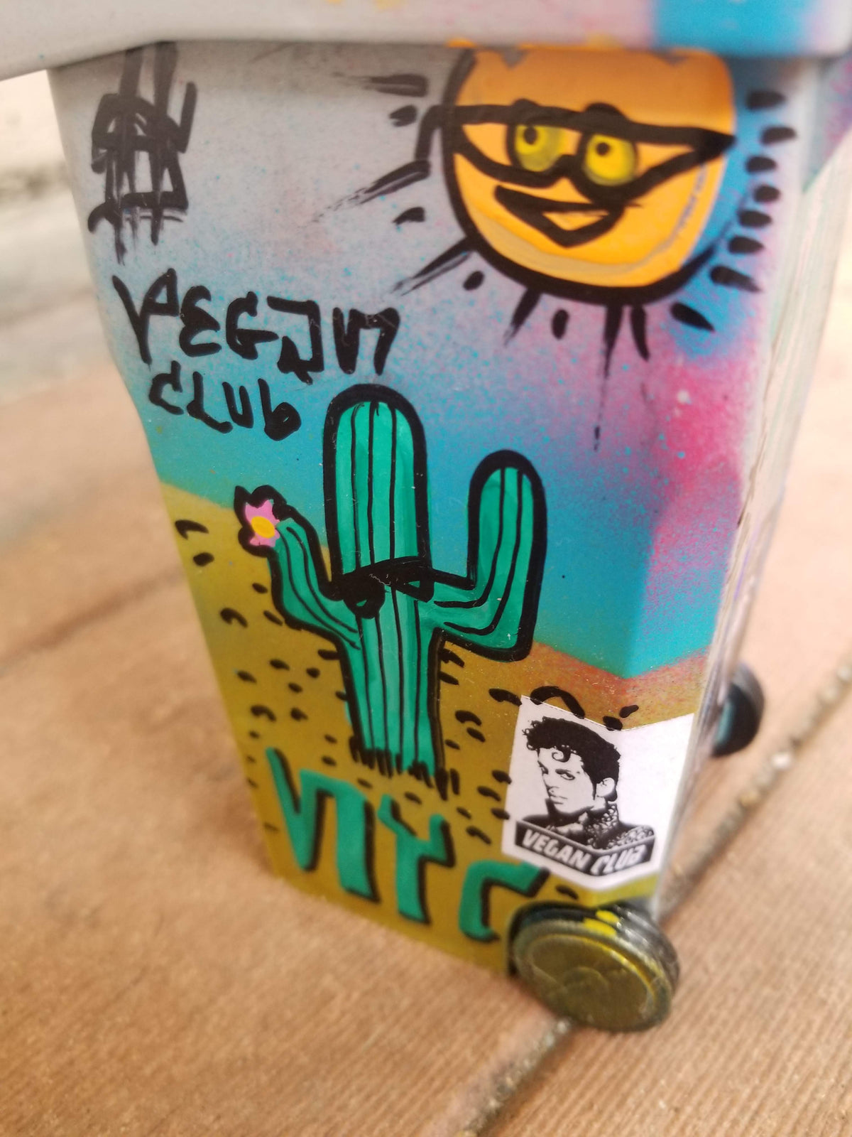 Trash Can tagged by Vegan Club, art by @_actions_not_words