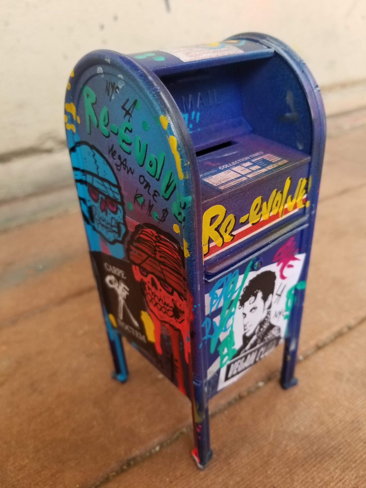 USPS Mailbox Collectible tagged by Vegan Club, art by @_actions_not_words (comes in a box)