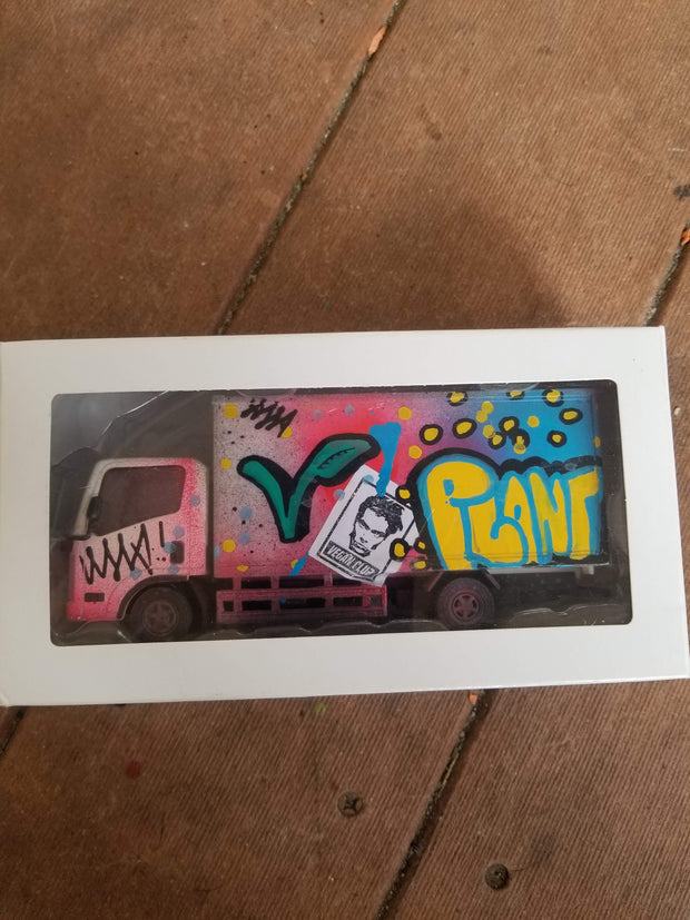 Truck tagged by Vegan Club, art by @_actions_not_words