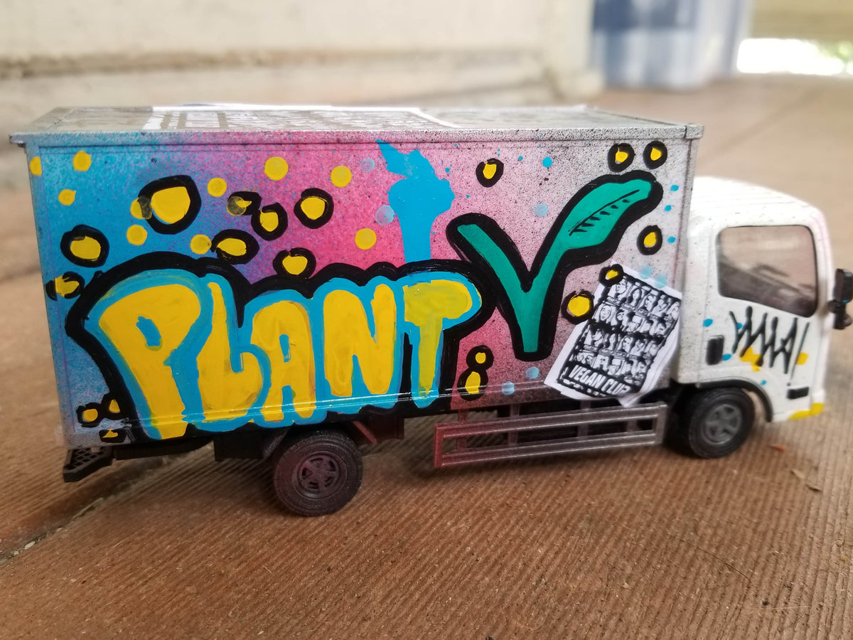Truck tagged by Vegan Club, art by @_actions_not_words