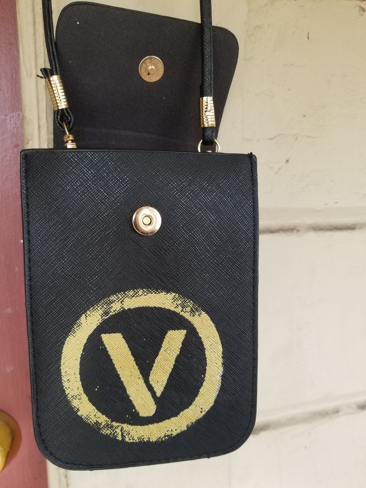 Up-cycled Vegan Leather Black Bag