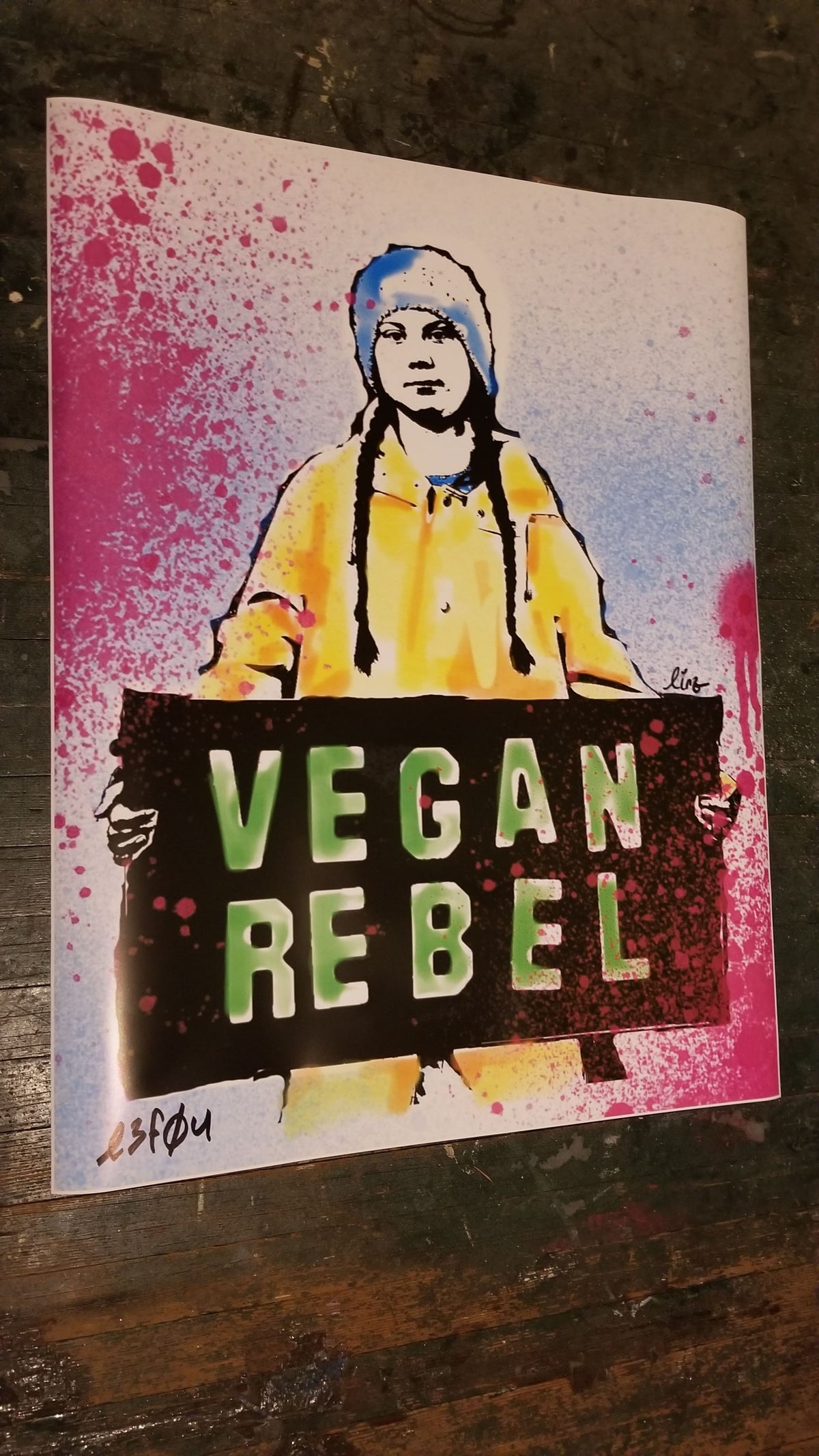 Ltd Edition Greta Thunberg Poster or Newsprint collab with Lindsay Lewis