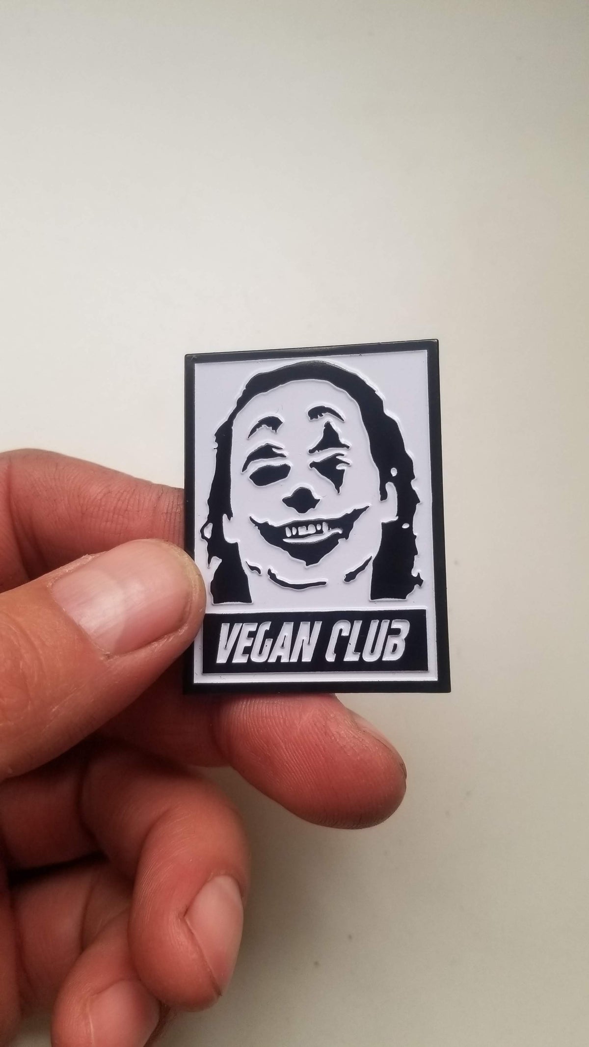 Vegan Club Pin featuring the Joker