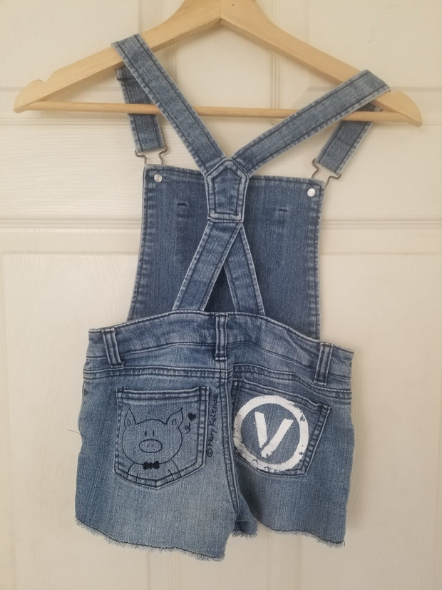 One of a Kind Upcycled Denim Overall Jeans for Kids collab with Mary Kolende