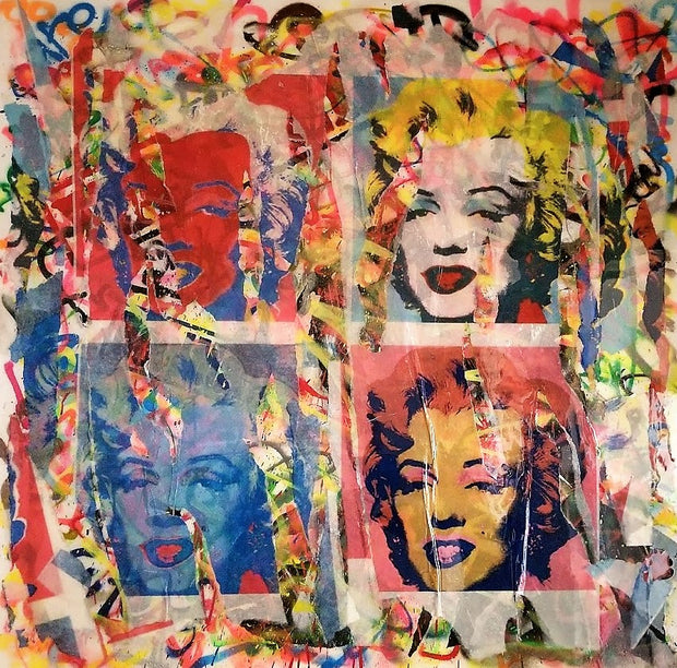 48x48 Original Artwork Warhol's Marylin Monroe Remixed
