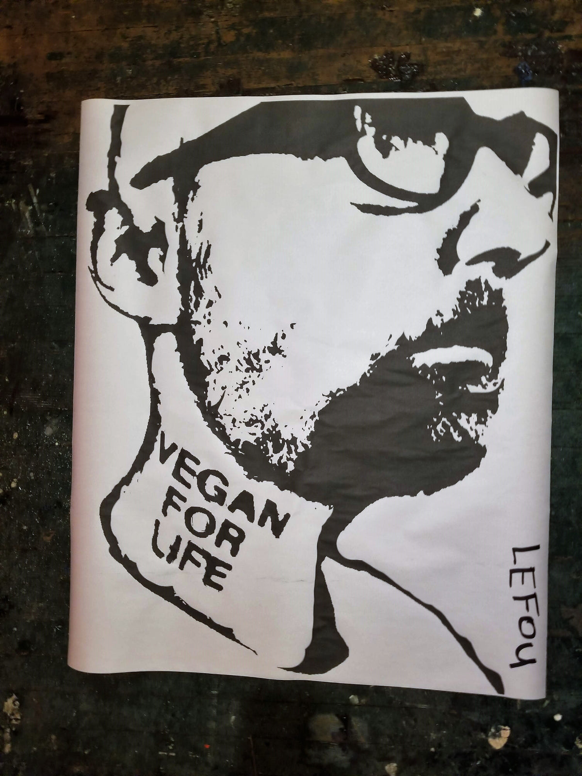 NewsPrint Poster Vegan for Life feat. Moby