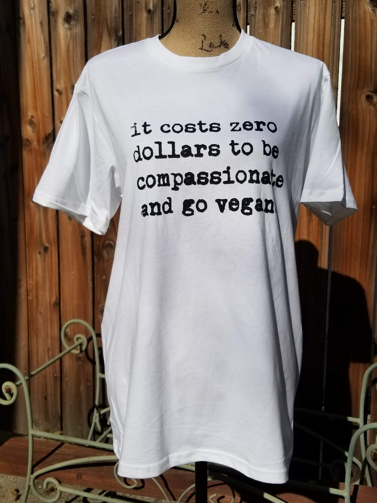 It costs zero dollars to be compassionate and go vegan, Le Fou