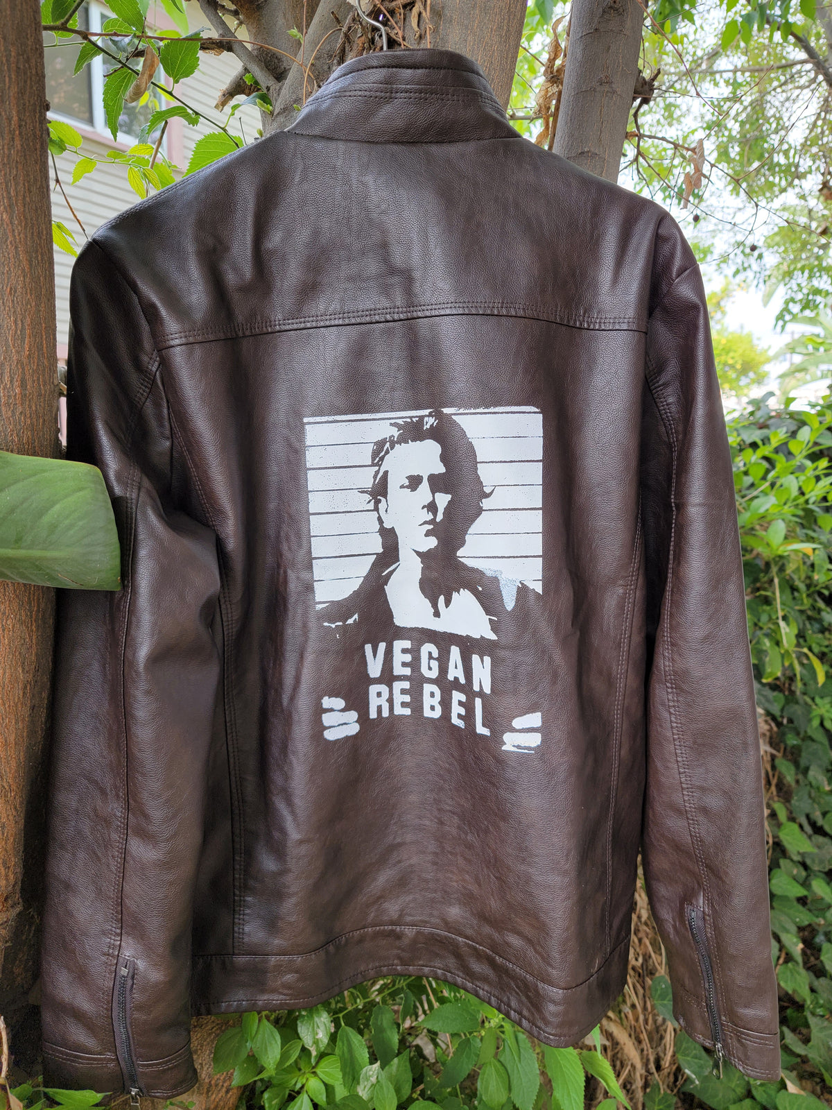 Men's Faux Leather Jacket Vegan Rebel River Phoenix