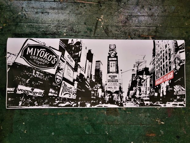 Times Square Veganized by Miyoko, Beyond Burger, Veggie Grill, Monty's,... by Le Fou Ltd. Print