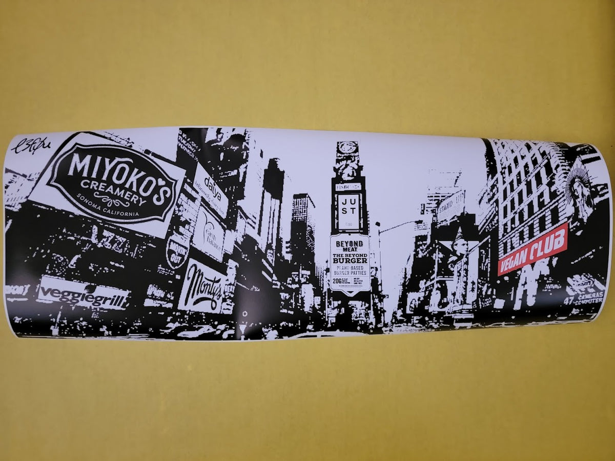 Times Square Veganized by Miyoko, Beyond Burger, Veggie Grill, Monty's,... by Le Fou Ltd. Print